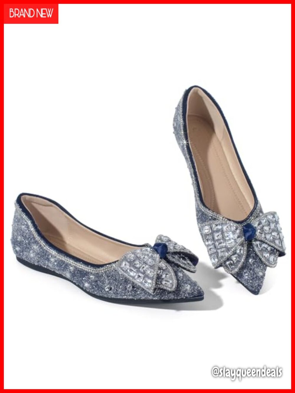 Women's Pointed Toe Ballet Flats Comfort Slip On Casual Shoes